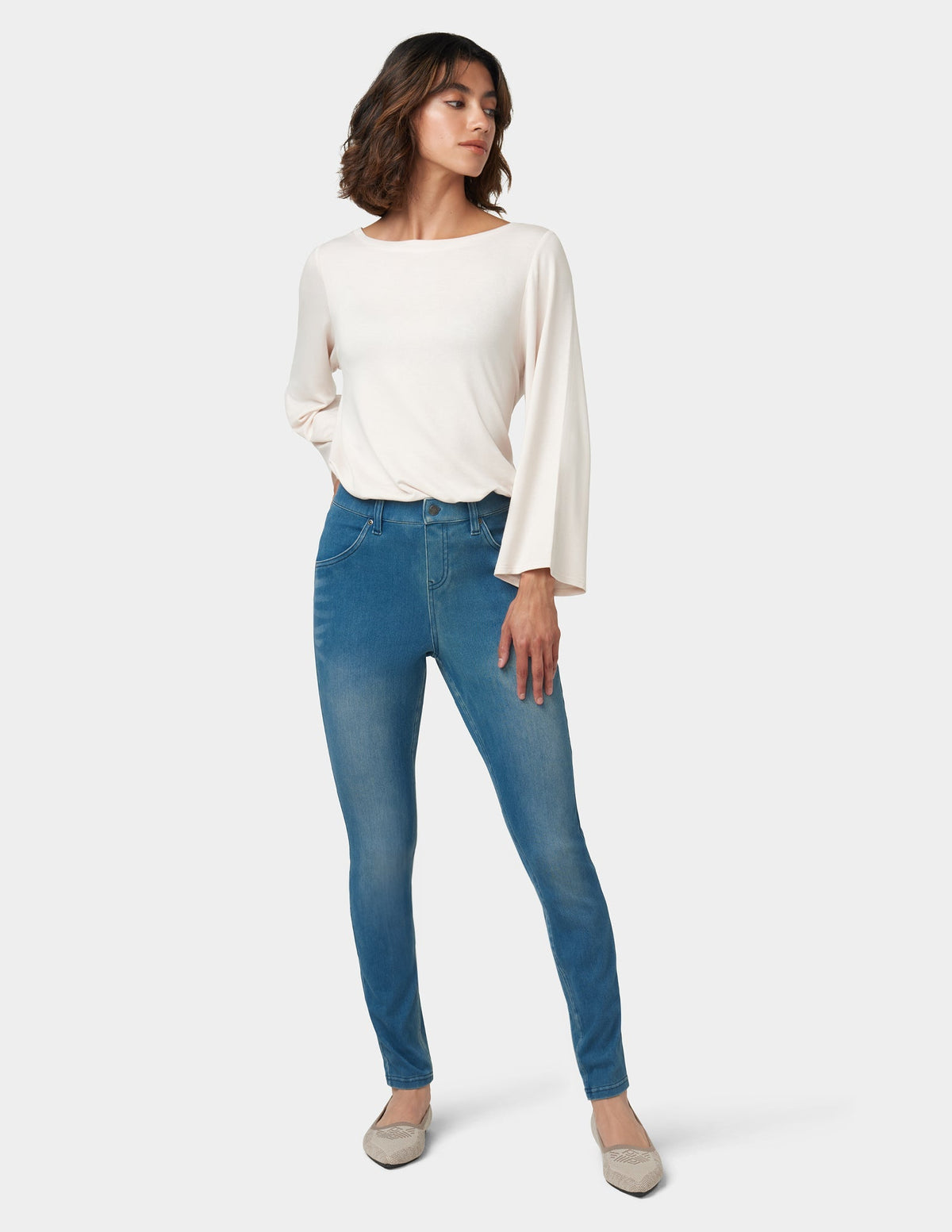 Ultra Soft Denim Legging - Windsor Blue Wash | Hue