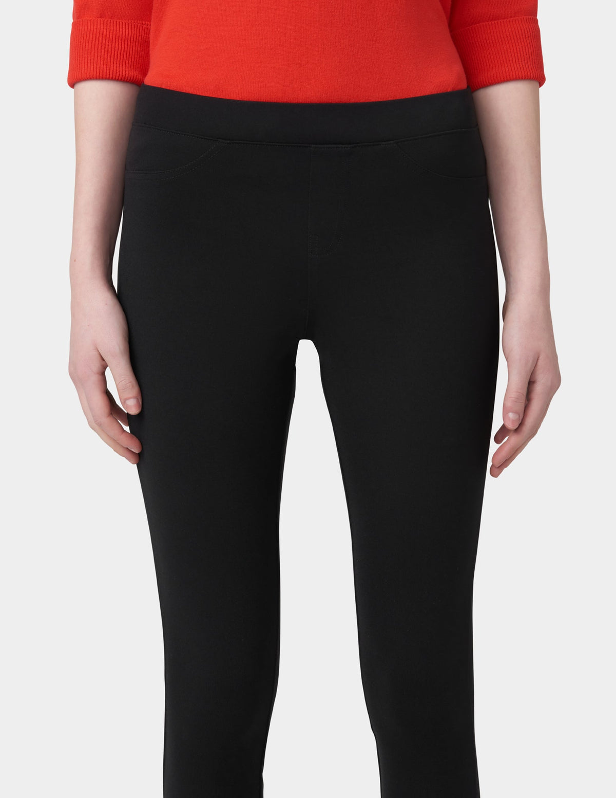 Ponte Mid-Rise Leggings - Black | Hue