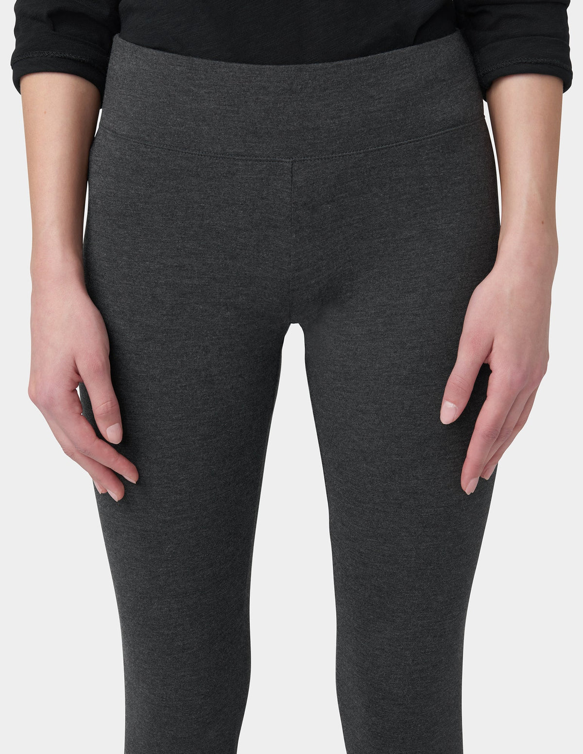 Ultra Leggings with Wide Waistband - Graphite Heather | Hue