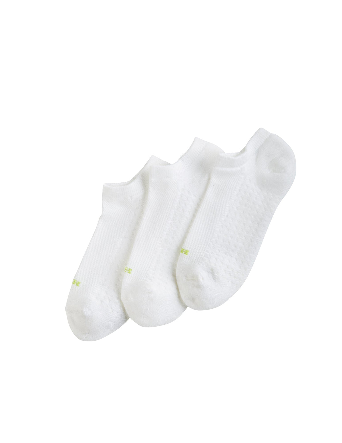 Air Cushion No Show Sock 3 Pair Pack - White | Hue