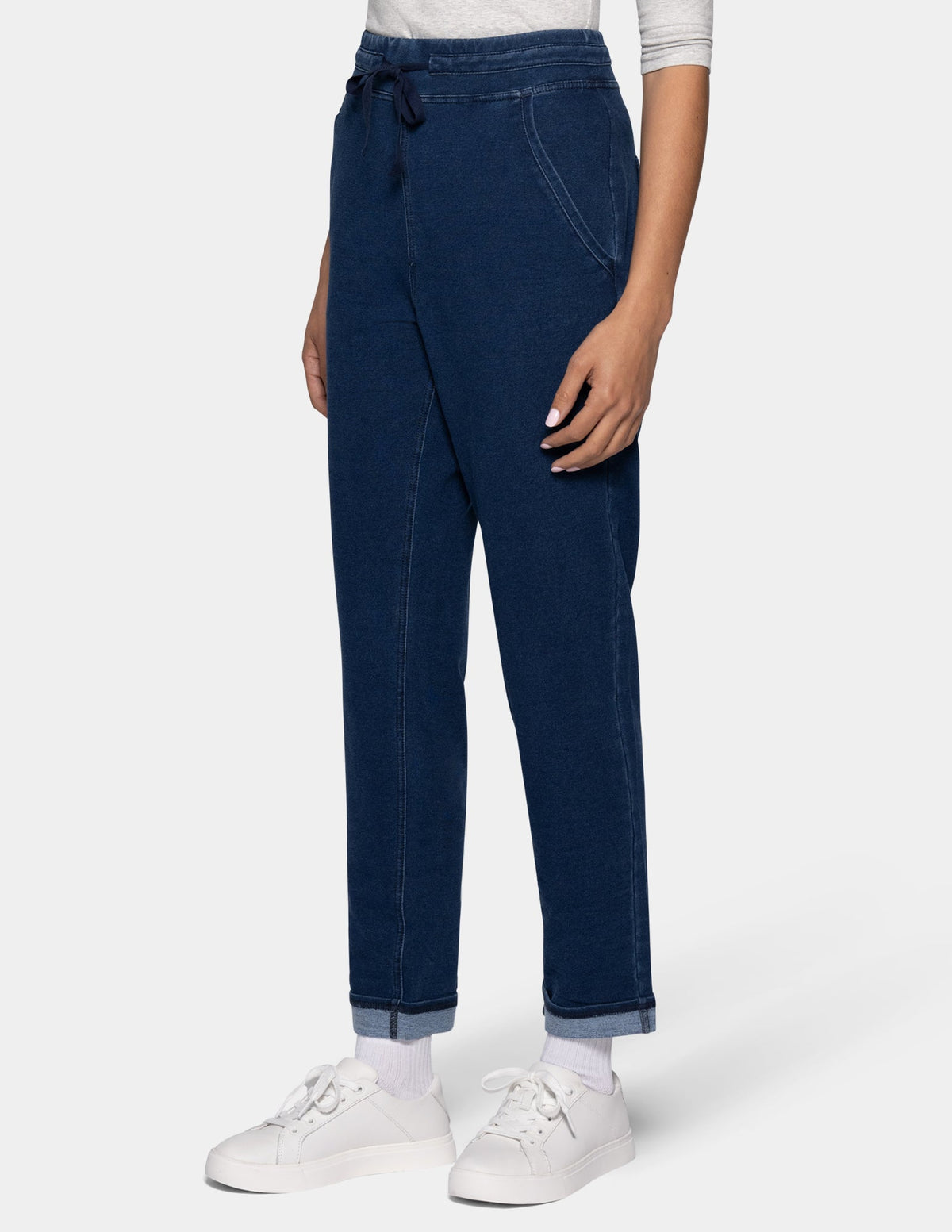Terry-Soft Denim Jogger - Medium Wash | Hue