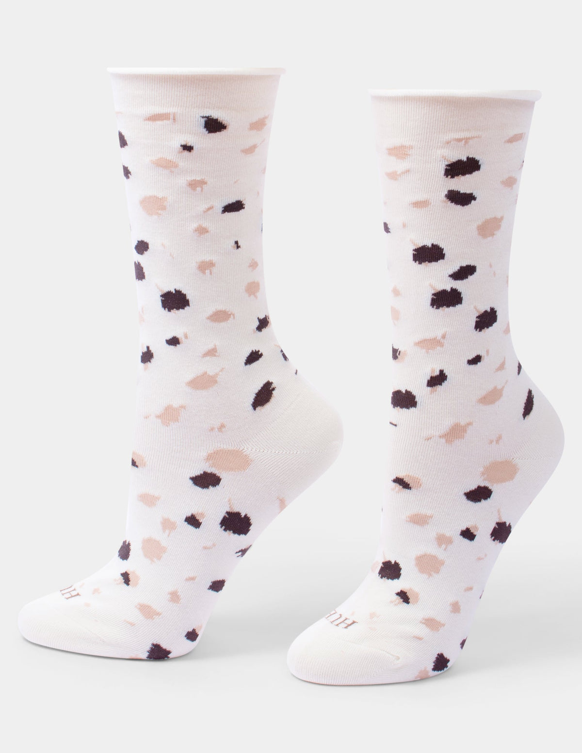 Jeans Socks Crew - Ivory Animal | Hue