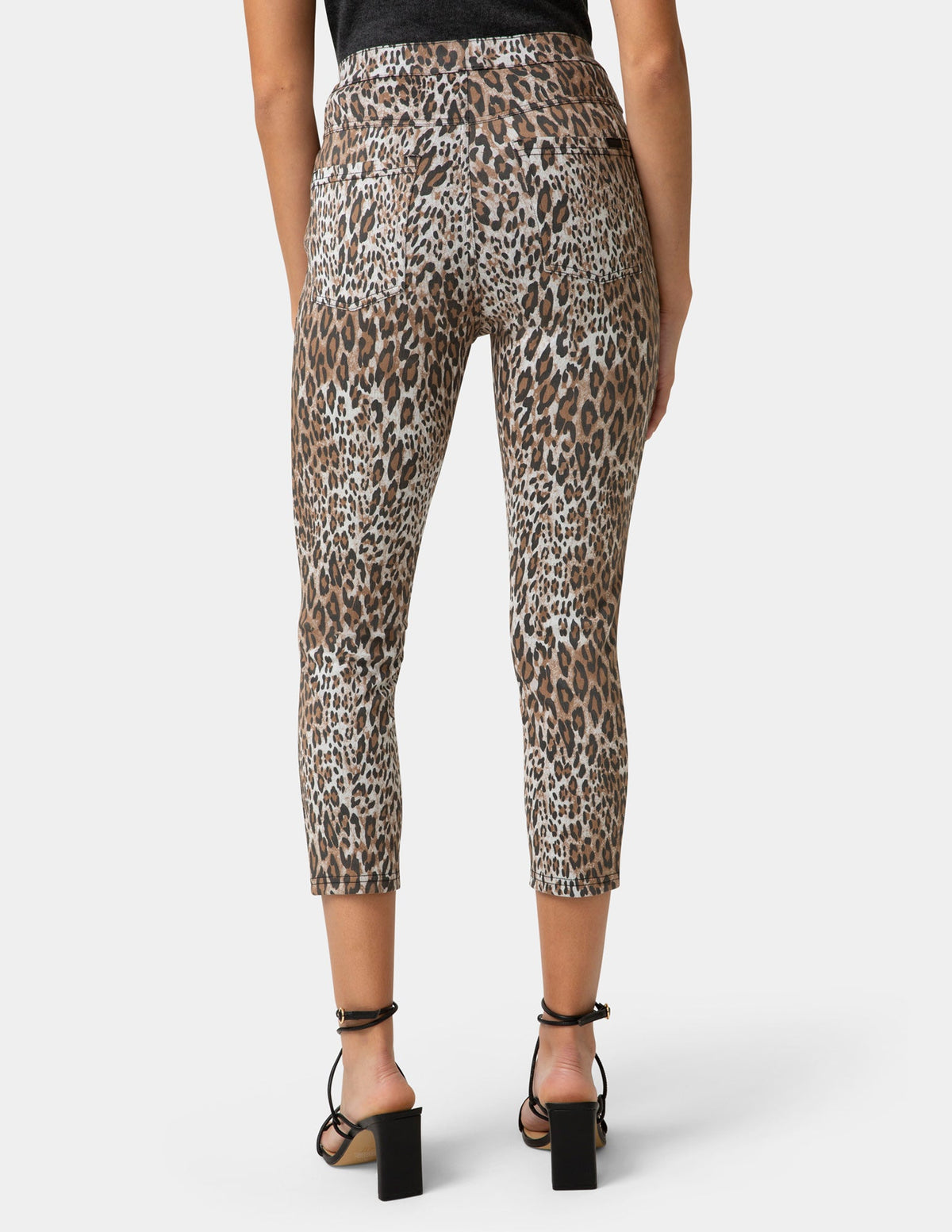 Leopard Ultra Soft Denim Capri - Brown | Hue