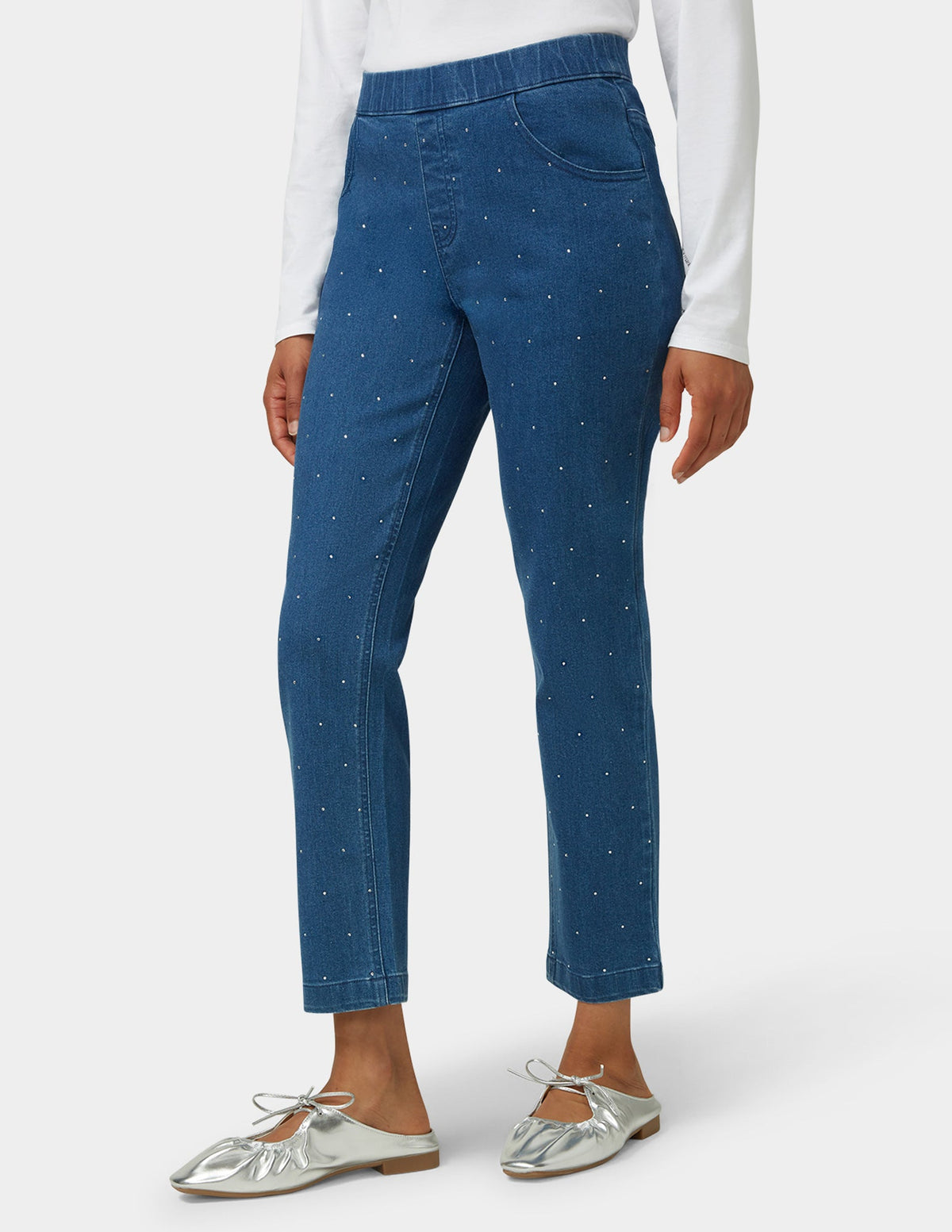 Rhinestone Cowgirl Denim Pant - Dark Rinse Wash | Hue