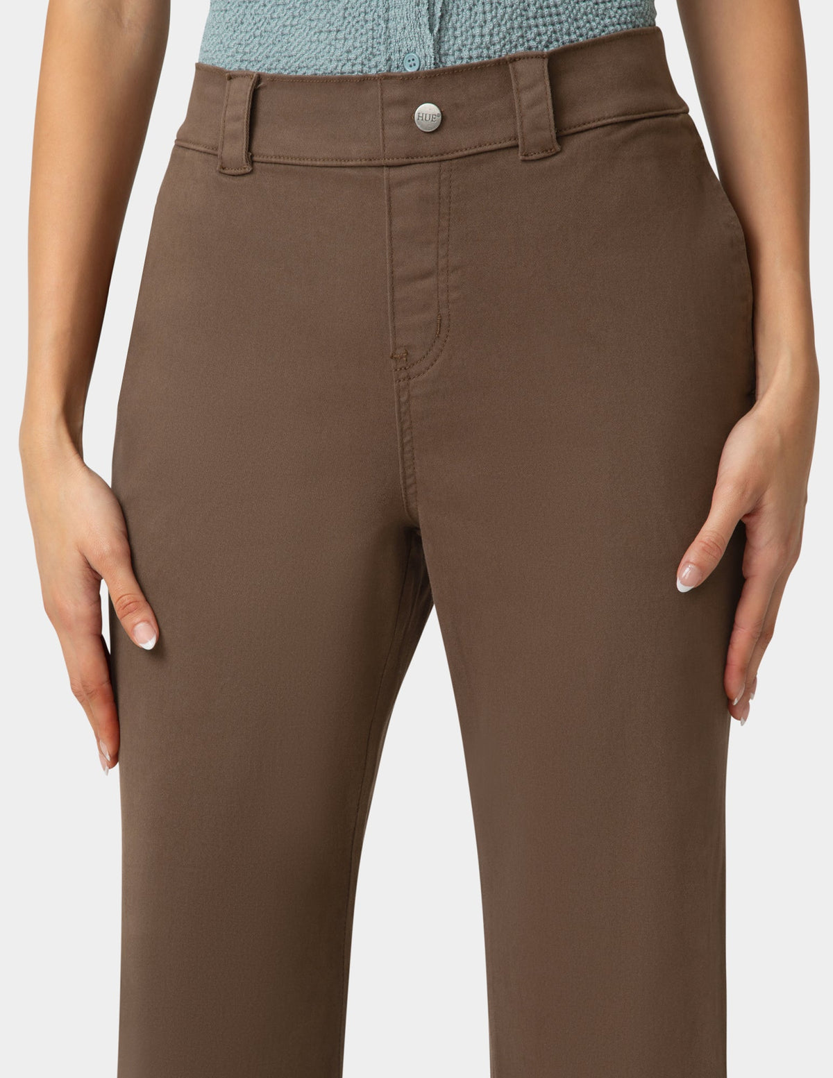 Ultra Stretch Chino Kick Flare Pant - Shaved Chocolate | Hue
