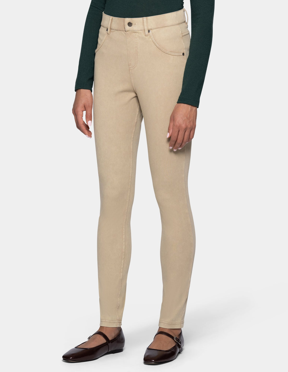 Ultra Soft Denim Legging - Taupe Acid Wash | Hue