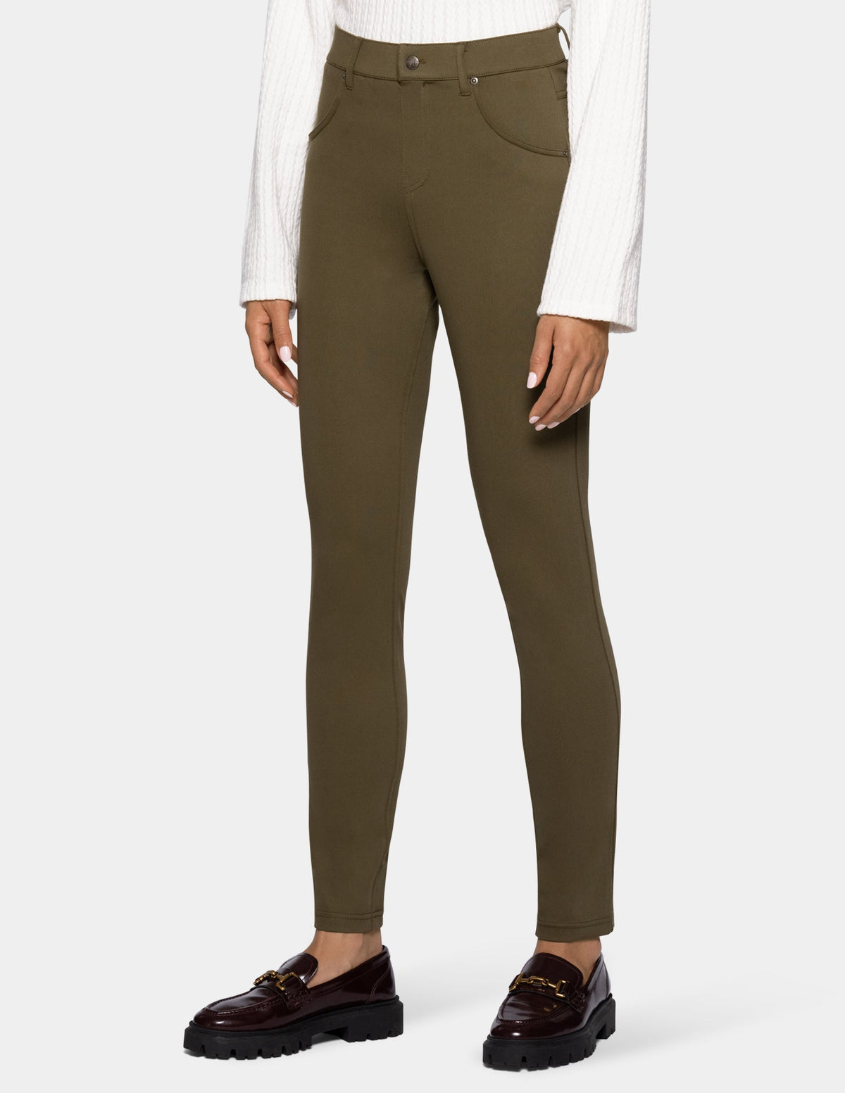 Ultra Soft Denim Legging - Dark Olive | Hue