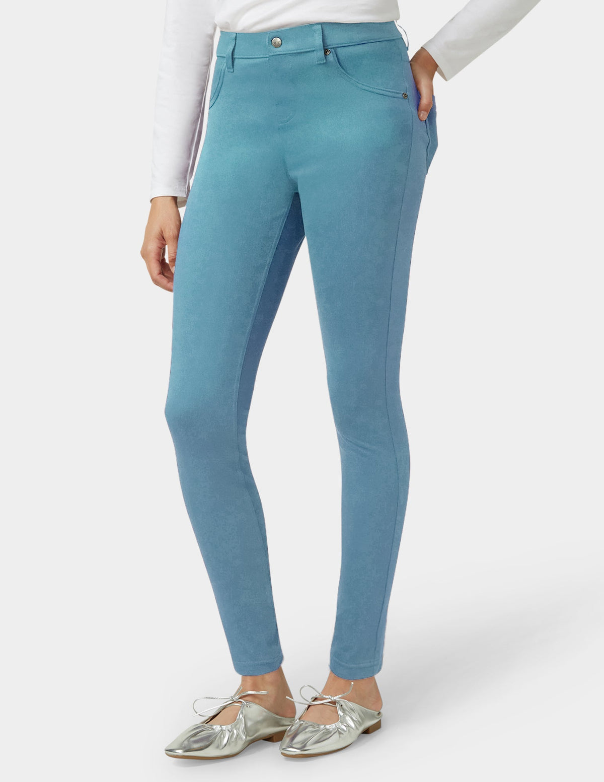 Ultra Soft Denim Legging - Delphinium Blue | Hue