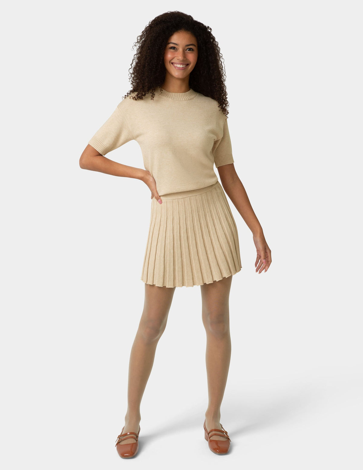 French Lace Control Top Pantyhose - Ivory | Hue