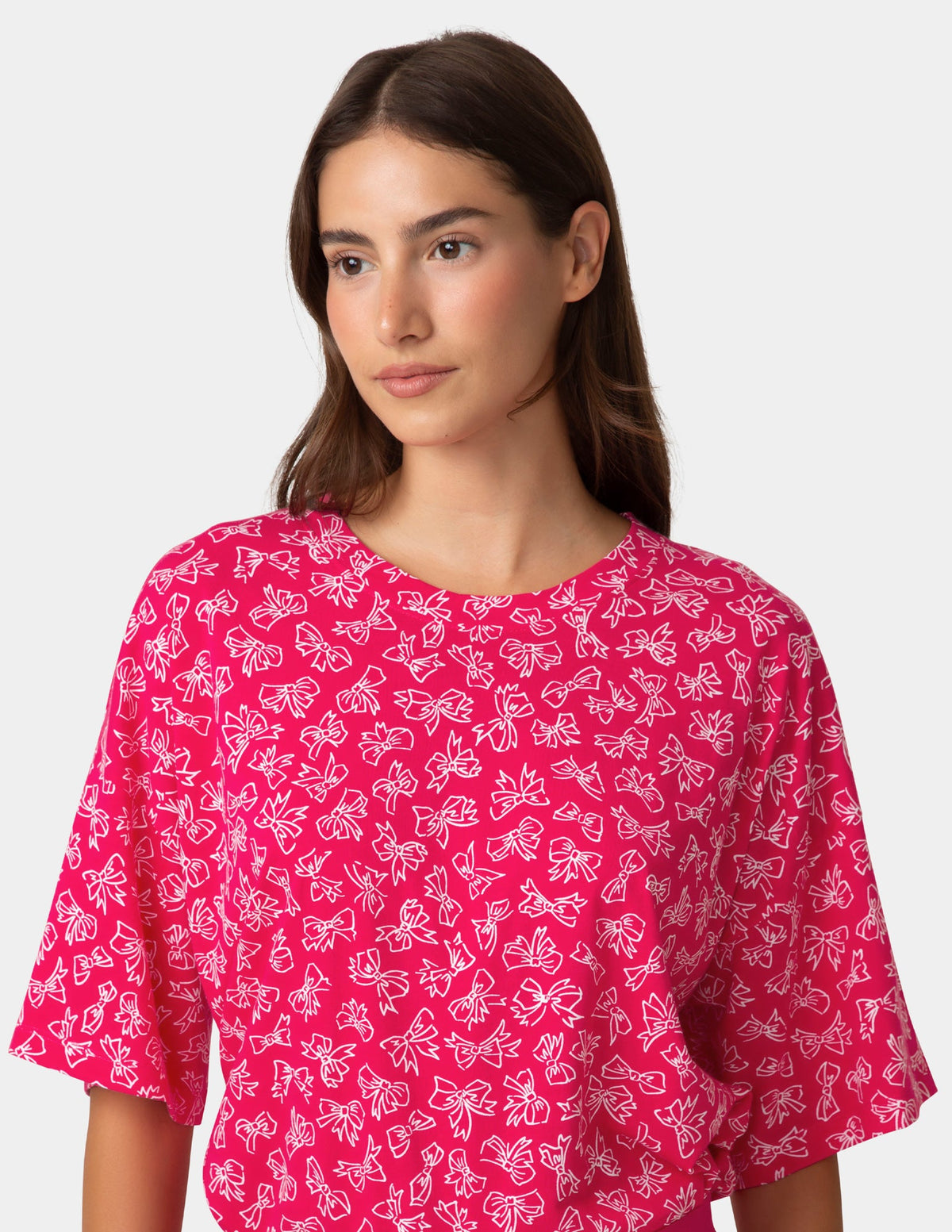 Put A Bow On It PJ Set - Bright Rose | Hue