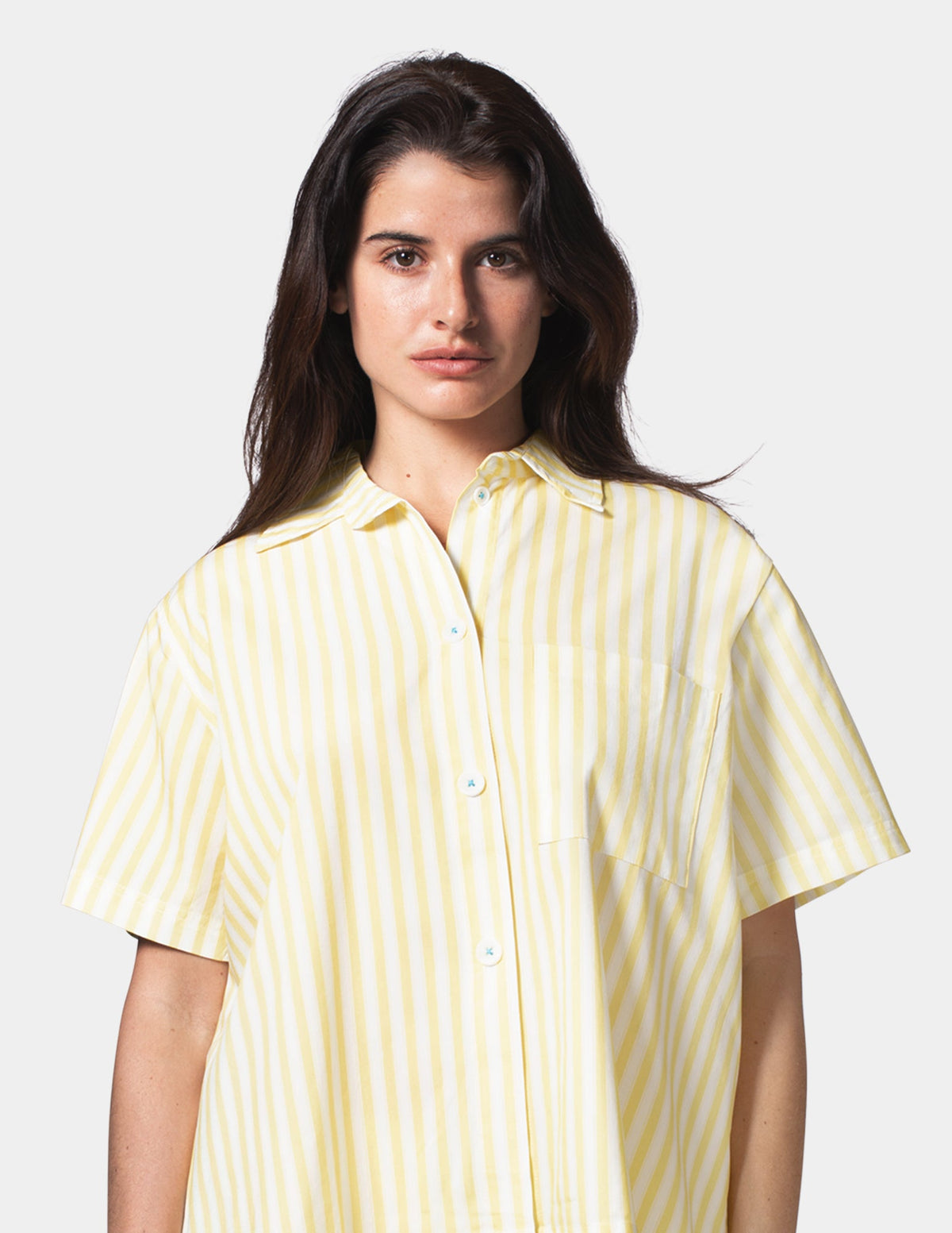 Short Sleeve Poplin Camp PJ Top - Sunshine | Hue