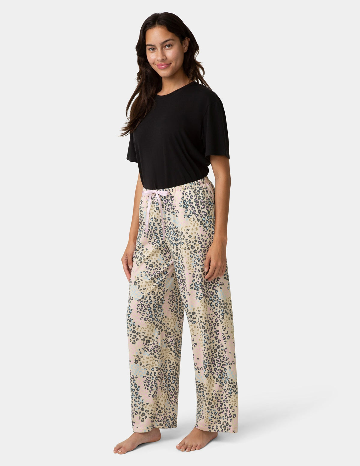 Cotton Candied Lazy Leopard PJ Pant - Sheer Bliss | Hue
