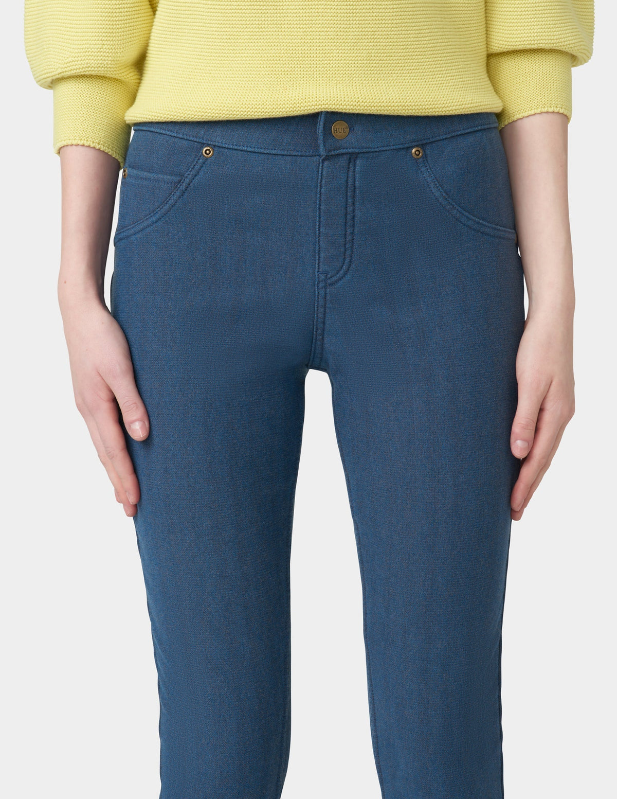 Ultra Soft Fleece Lined Denim Leggings - Medium Wash | Hue