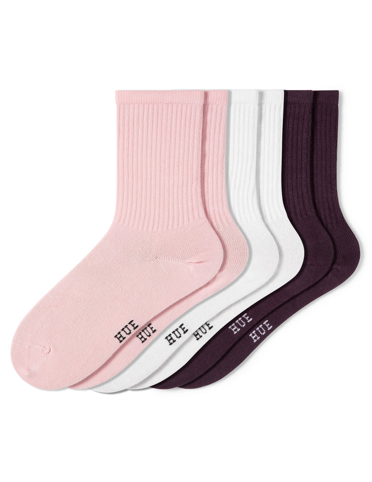 Women's Must-Have Crew 3 Pair Pack - Pink Pack | Hue