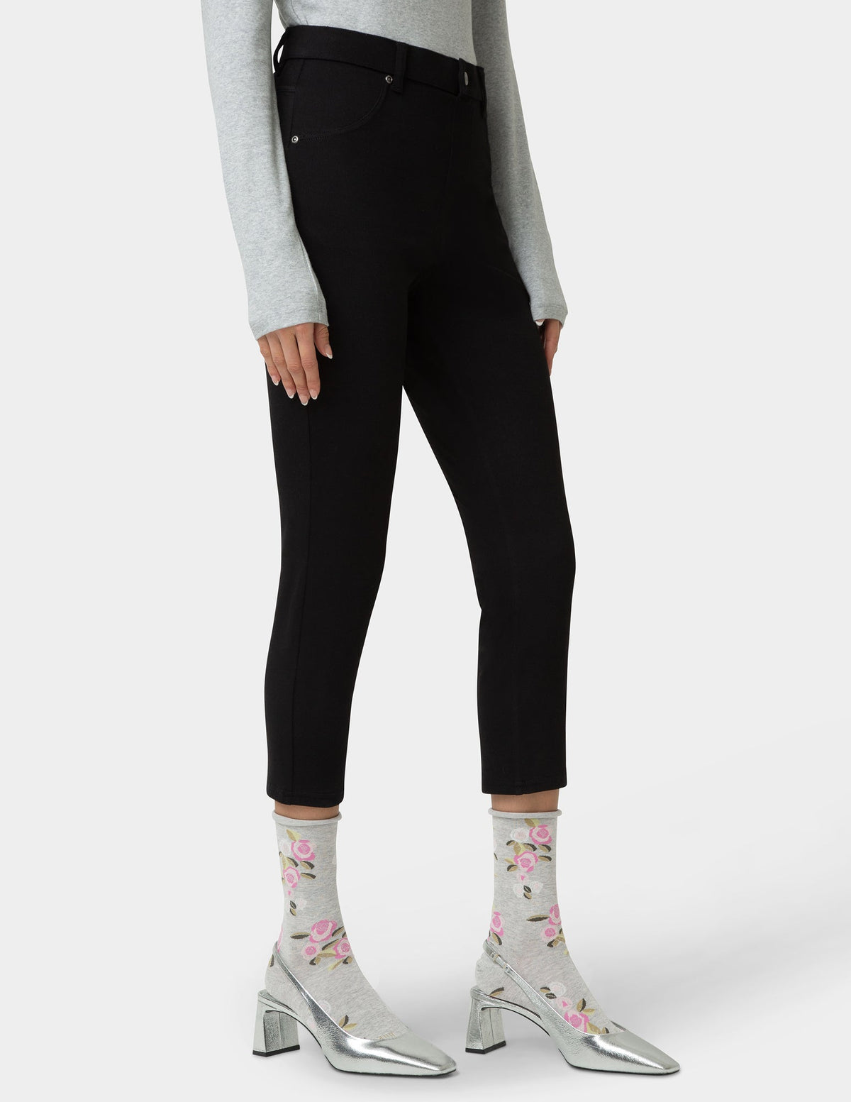 Jeans Socks Crew 3 Pair Pack - Pink Floral | Hue