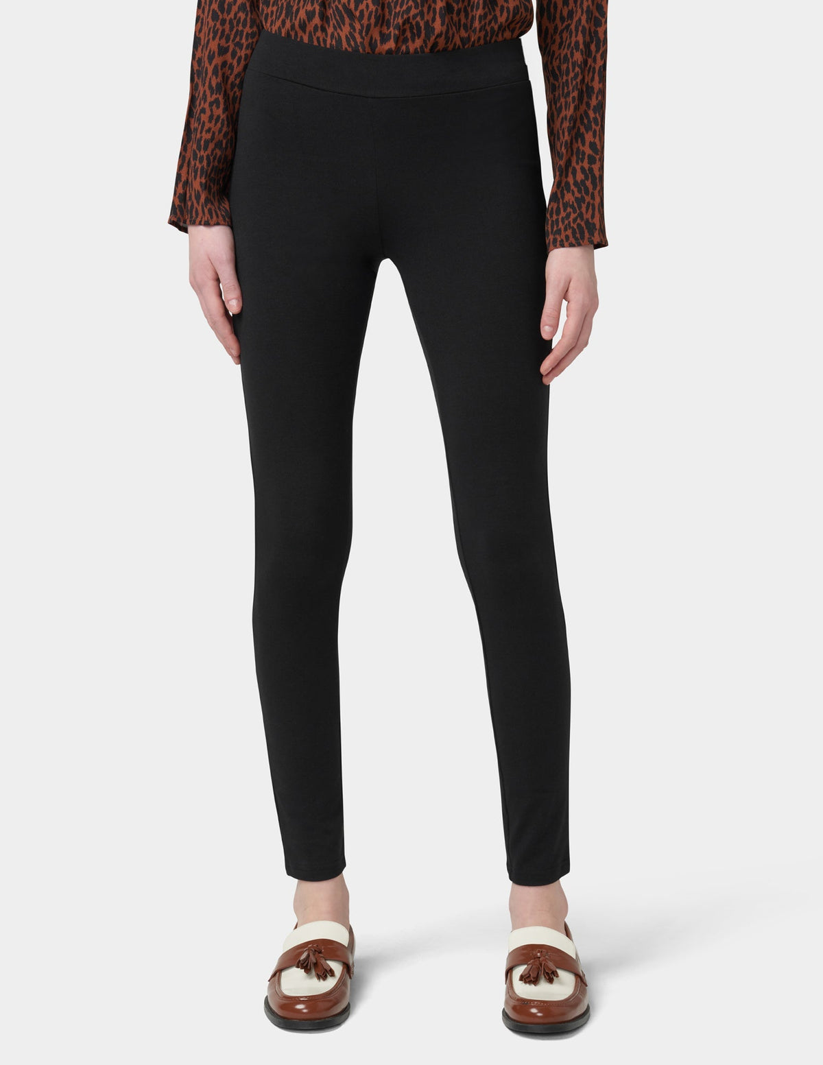 Wide Waistband Blackout Cotton Leggings - Black | Hue
