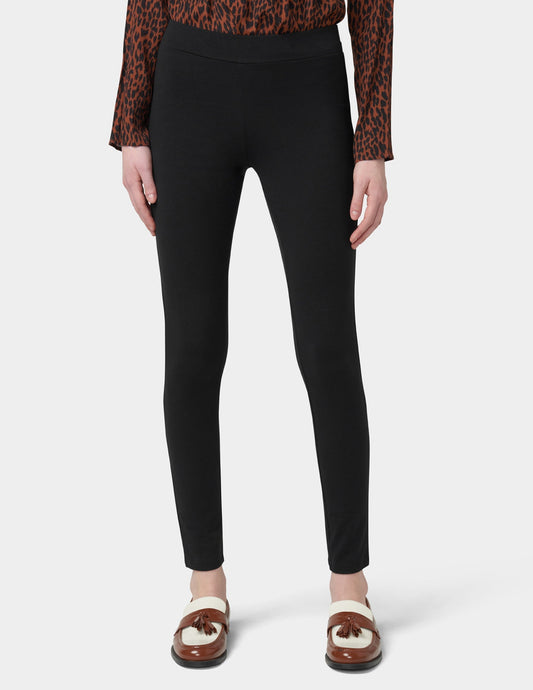 Wide Waistband Blackout Cotton Leggings - Black | Hue