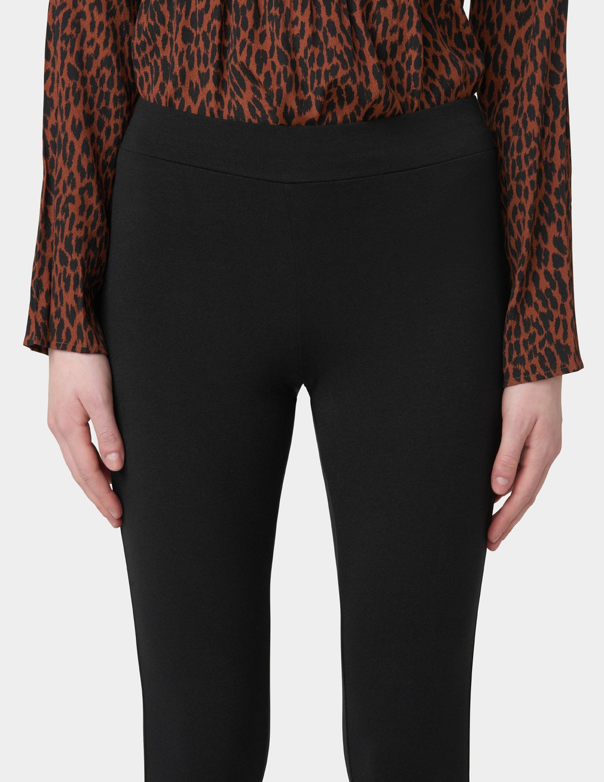 Wide Waistband Blackout Cotton Leggings - Black | Hue