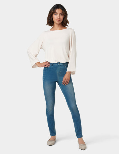 Ultra Soft Denim Legging - Windsor Blue Wash | Hue