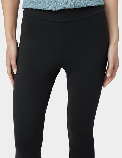 Wide Waistband Blackout Cotton Capri - Black | Hue