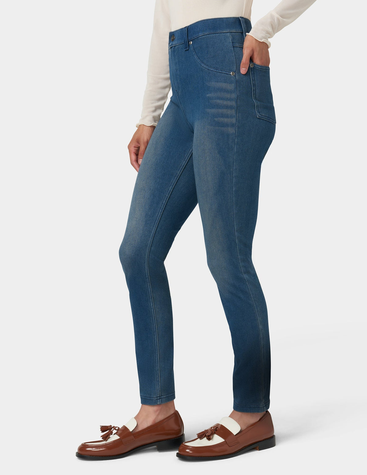 Ultra Soft Denim Legging - Steely Blue Wash | Hue