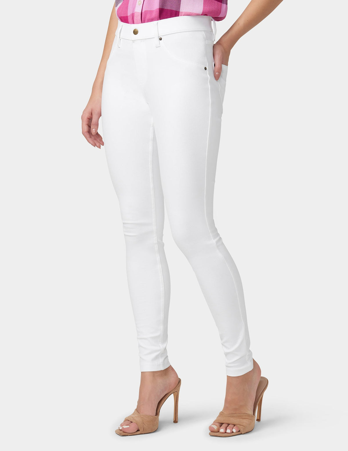 Essential Denim Leggings - White | Hue