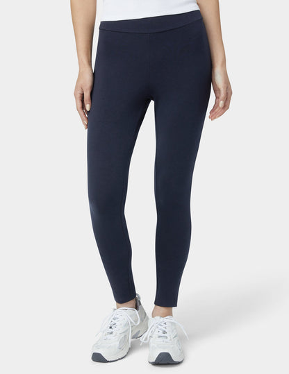 Wide Waistband Blackout Cotton Leggings - Navy | Hue