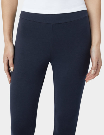 Wide Waistband Blackout Cotton Leggings - Navy | Hue
