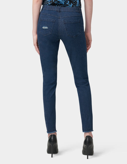 Ripped Knee Denim Leggings - Ink Wash | Hue