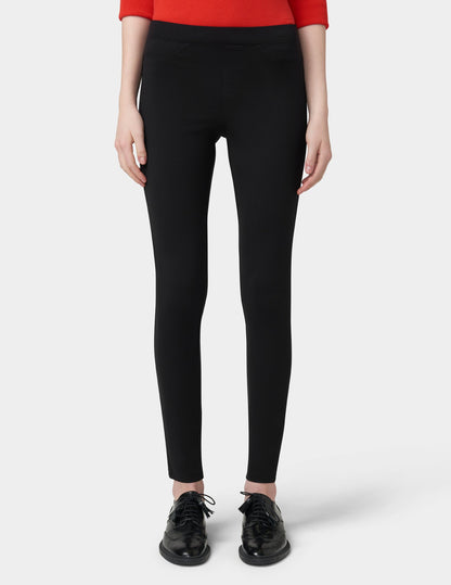 Ponte Mid-Rise Leggings - Black | Hue