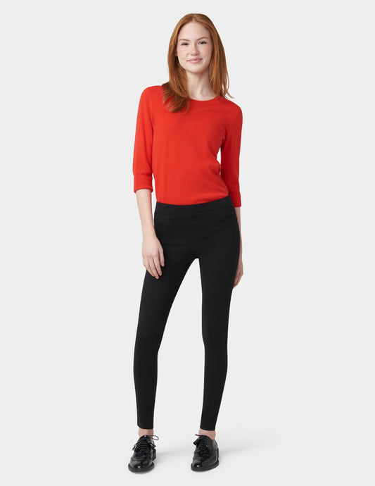 Ponte Mid-Rise Leggings - Black | Hue