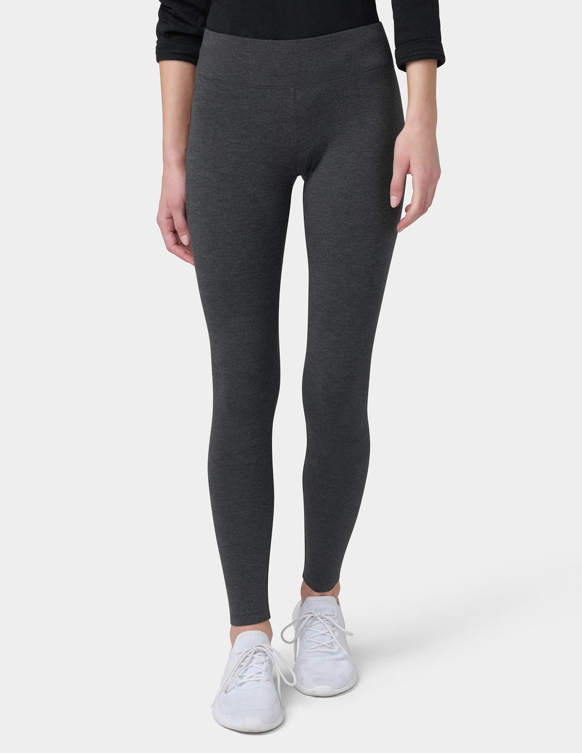 Ultra Leggings with Wide Waistband - Graphite Heather | Hue