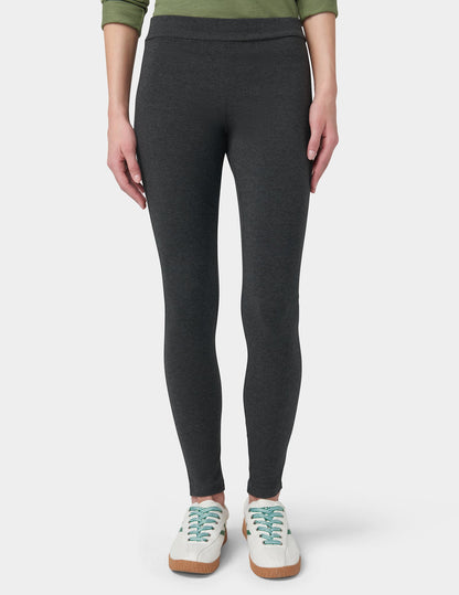 Wide Waistband Blackout Cotton Leggings - Graphite Heather | Hue