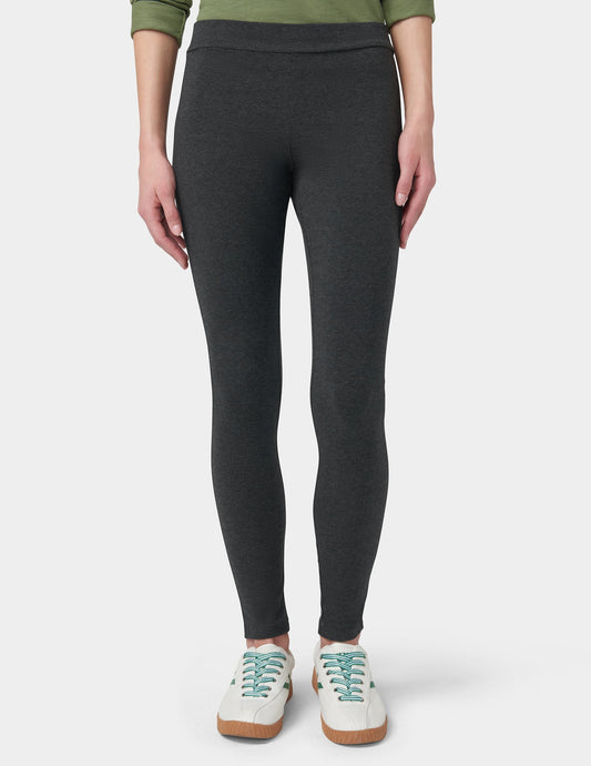 Wide Waistband Blackout Cotton Leggings - Graphite Heather | Hue