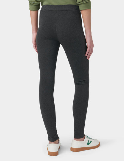 Wide Waistband Blackout Cotton Leggings - Graphite Heather | Hue