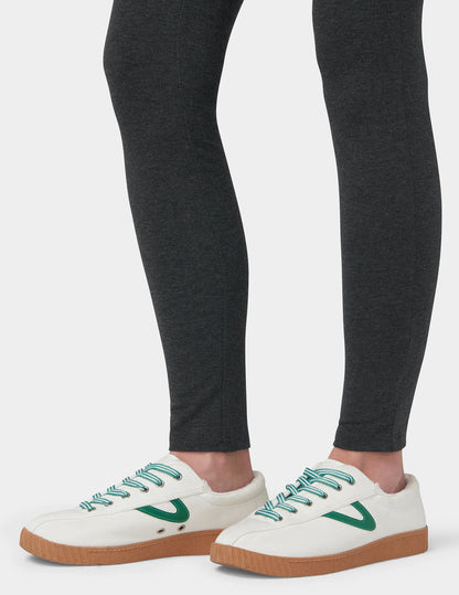 Wide Waistband Blackout Cotton Leggings - Graphite Heather | Hue