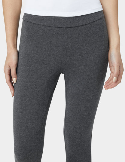 Wide Waistband Blackout Cotton Capri - Graphite Heather | Hue