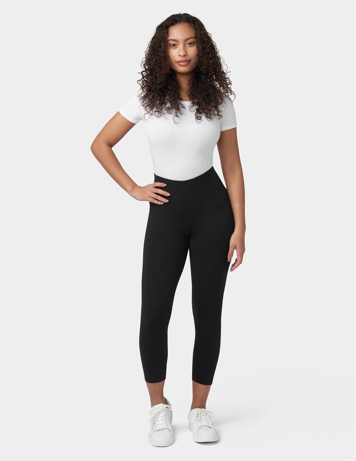 Ultra Capri with Wide Waistband - Black | Hue
