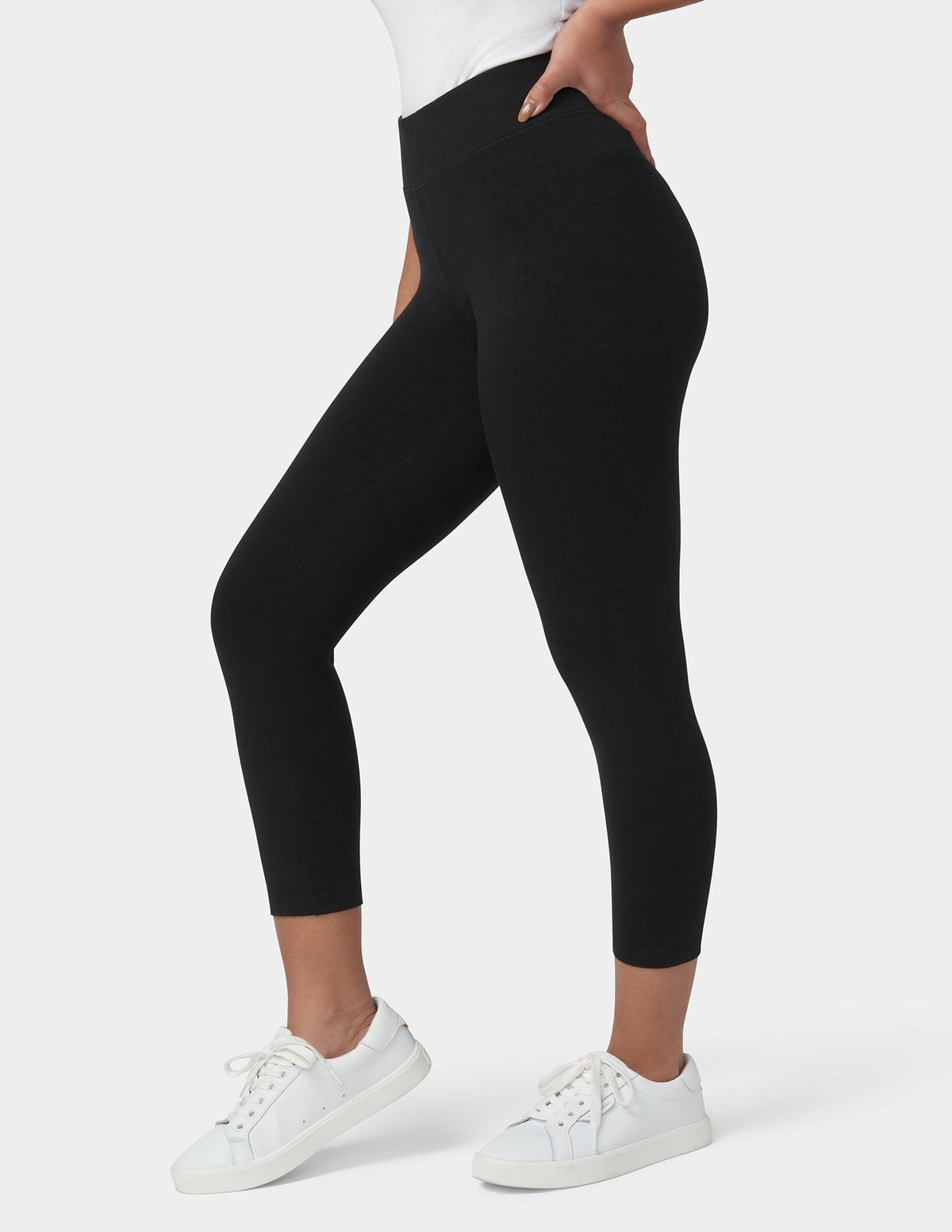Ultra Capri with Wide Waistband - Black | Hue