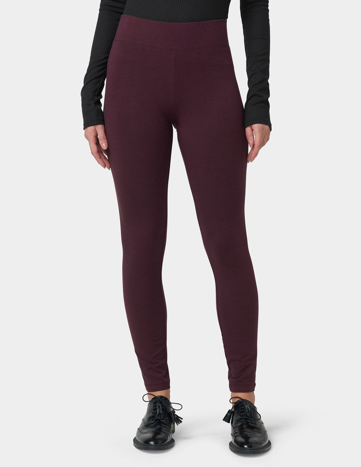 Ultra Leggings with Wide Waistband - Black Cherry | Hue