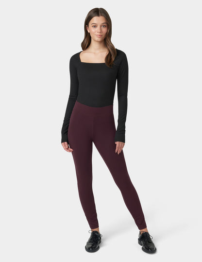 Ultra Leggings with Wide Waistband - Black Cherry | Hue