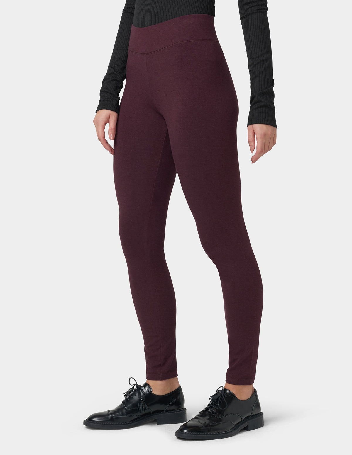 Ultra Leggings with Wide Waistband - Black Cherry | Hue