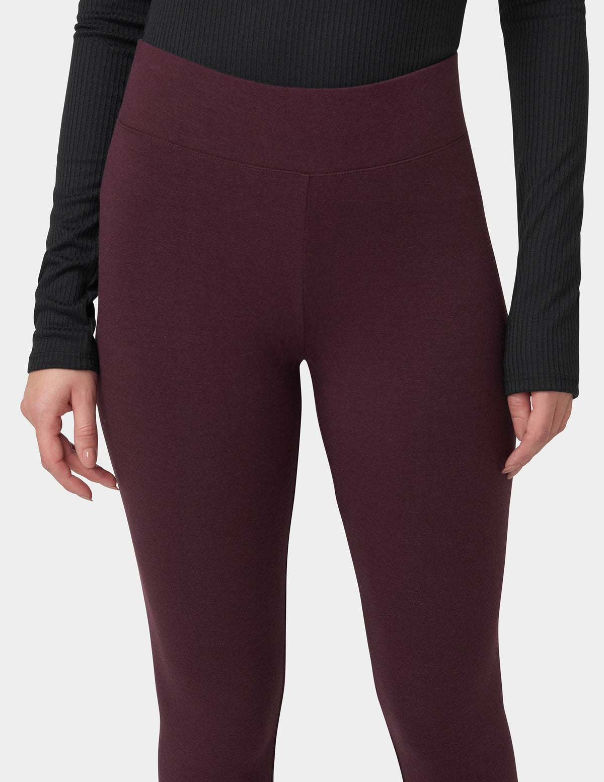 Ultra Leggings with Wide Waistband - Black Cherry | Hue