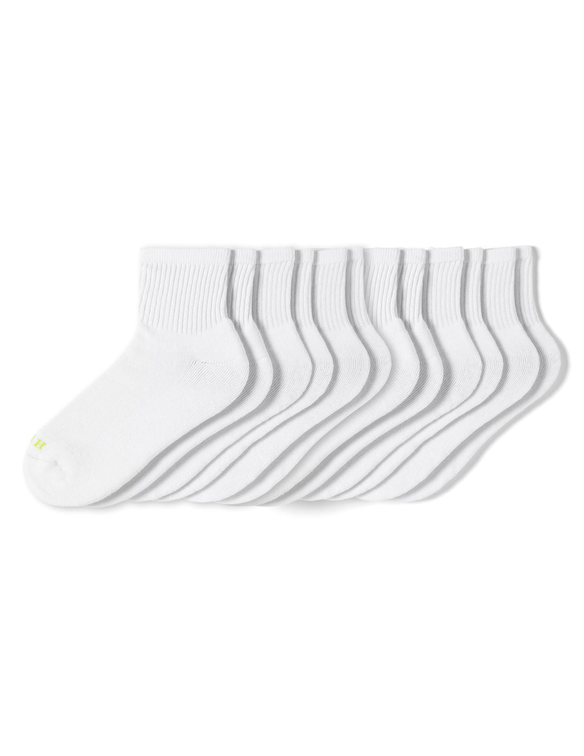 Sport Mini Crew Sock 6 Pair Pack - White | Hue