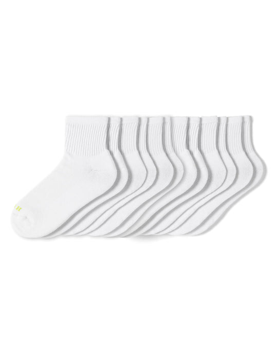 Sport Mini Crew Sock 6 Pair Pack - White | Hue