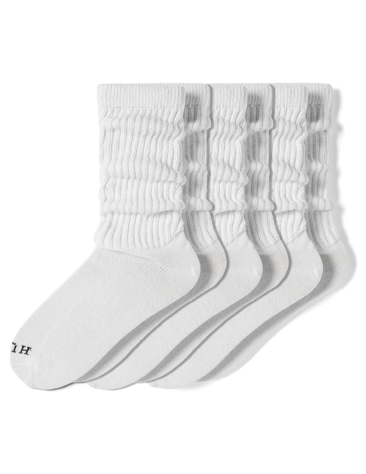 The Slouch Sock 3 Pair Pack - White | Hue