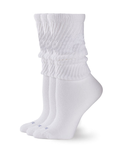 The Slouch Sock 3 Pair Pack - White | Hue
