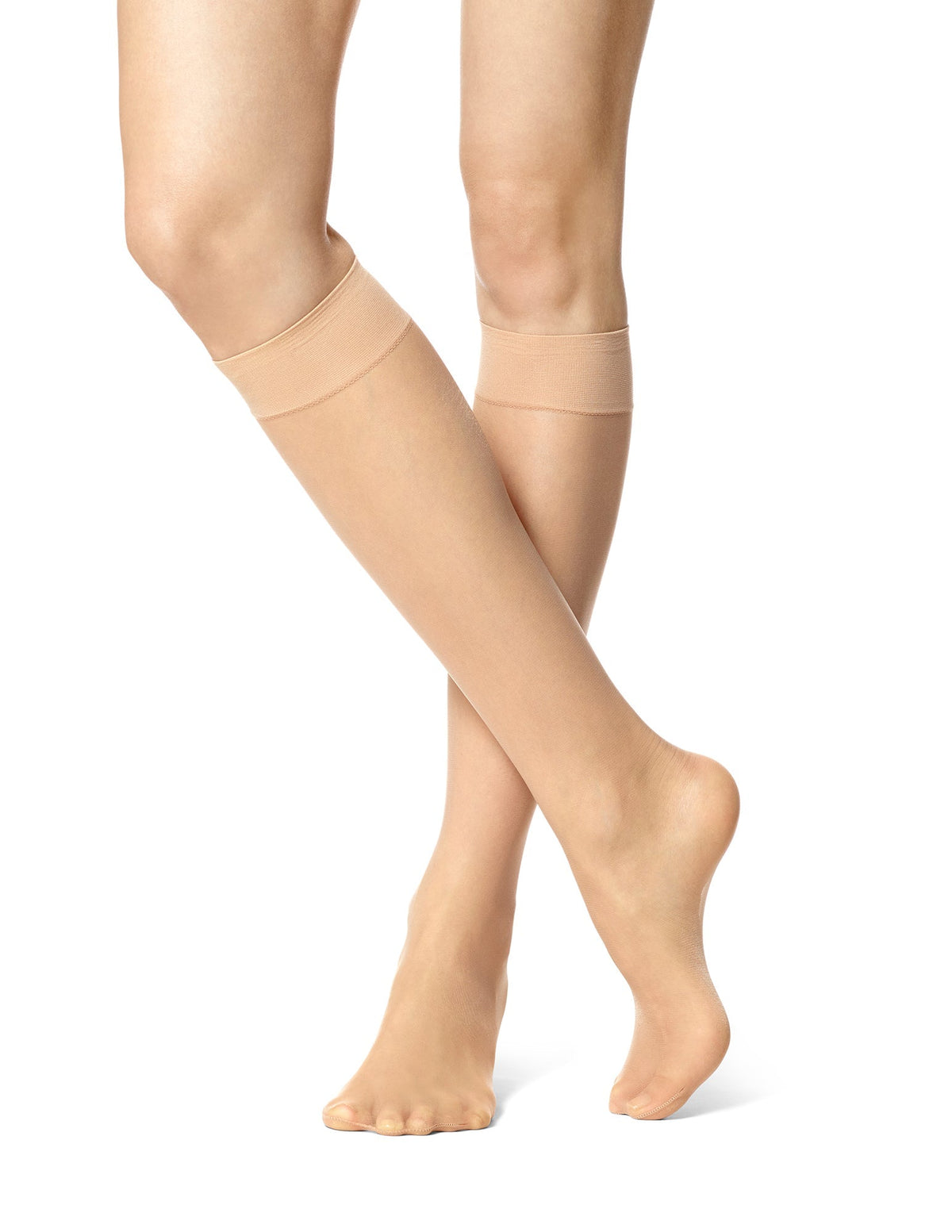 Sheer Knee High Socks 2 Pair Pack - Bare | Hue