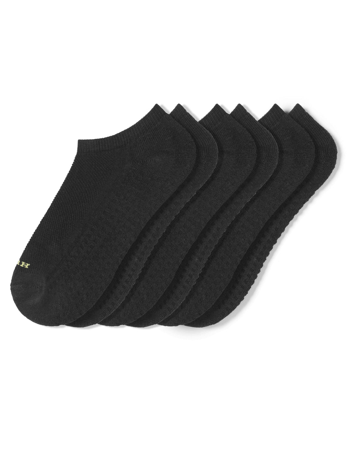 Air Cushion No Show Sock 3 Pair Pack - Black | Hue