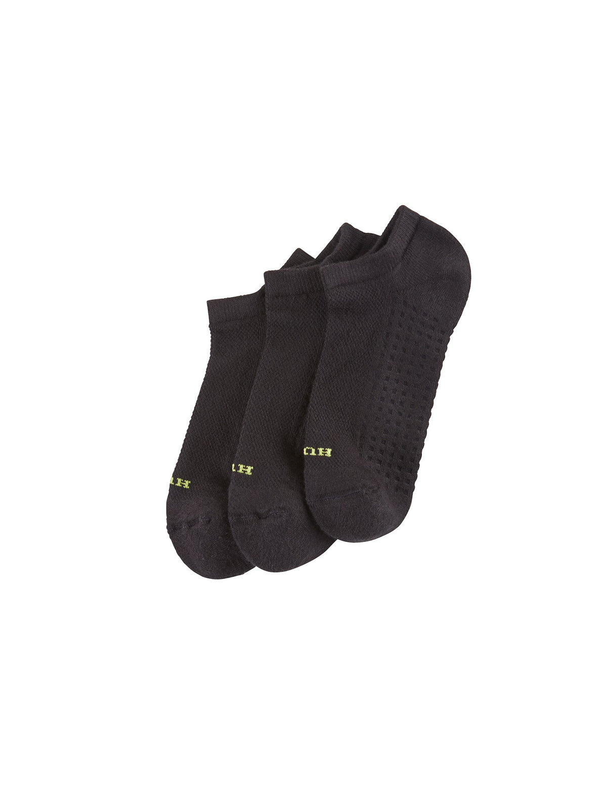 Air Cushion No Show Sock 3 Pair Pack - Black | Hue